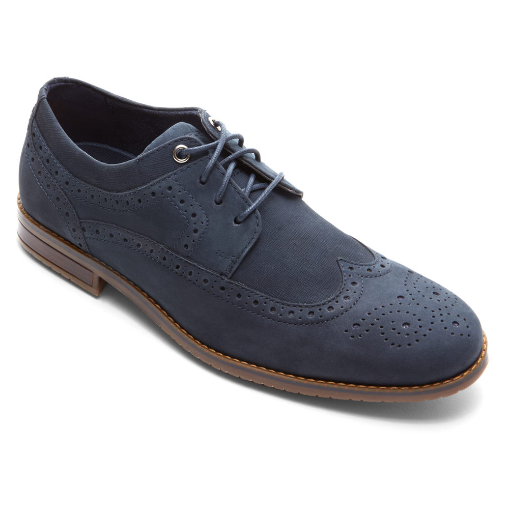 Oxfords Rockport Homem Azul Marinho - Style Purpose 3 Wingtip - 38259ZCNE